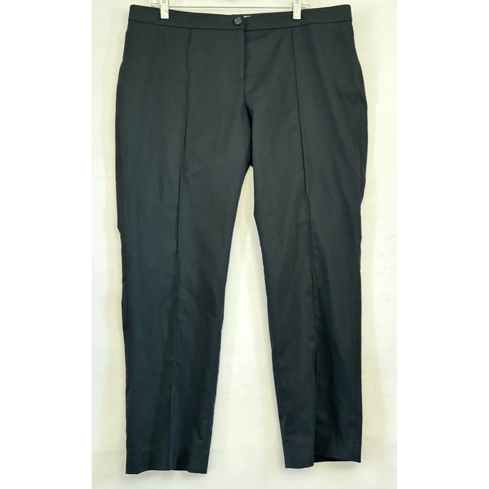 Burberry‎ London Women's Black Straight Leg Pants Center Seam Authentic 14